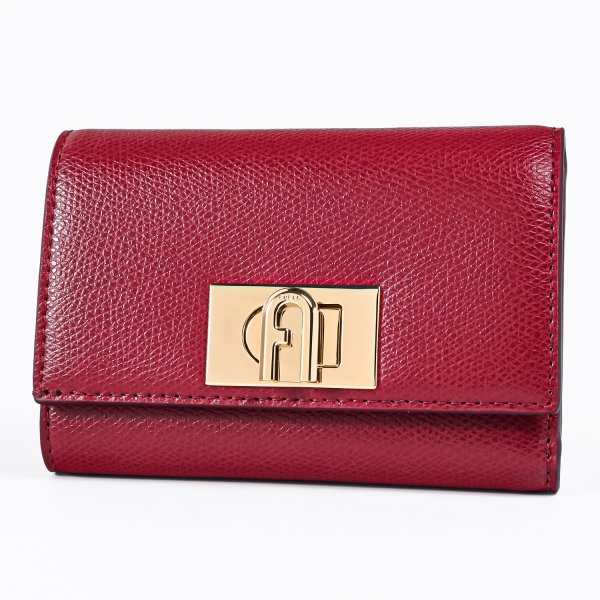 FURLA 財布 三つ折り ワインレッド 【公式通販】