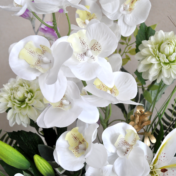 仏花 アレンジメント 白花（はっか） 造花 お供え 花 フラワー