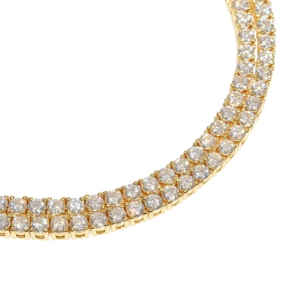 3mmモアサナイト ネックレス ゴールド Moissanite テニスネックレス
