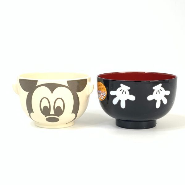 ディズニー ミッキーマウス 汁椀茶碗セット 手袋 お茶碗 お椀 食器 お