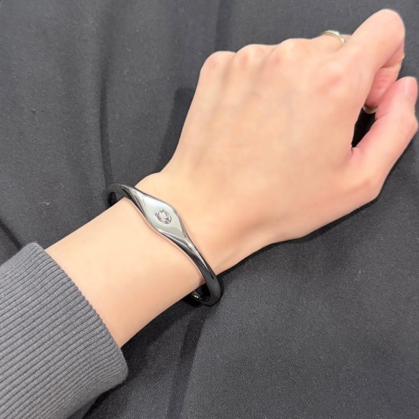コーチ バングル レディース シルバー Cロゴ メタル ブレスレット 