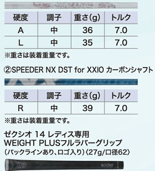 セット販売 10本セット ゼクシオ14 レディス クラブセット 10本セット