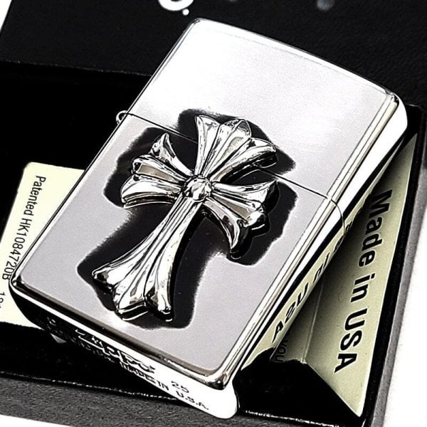 ZIPPO ライター クロス ジッポ 十字架 シルバー おしゃれ 銀 美しい 