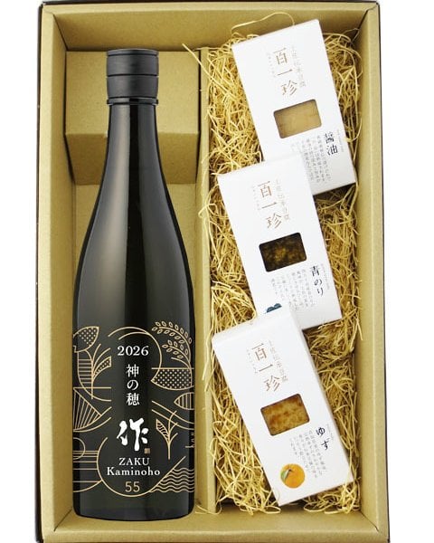 ☆ 送料無料 ☆ 作 ( ざく ) 純米吟醸 神の穂 750ml ＋ おつまみ豆腐3