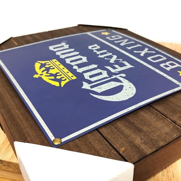 コロナ 木製看板 CORONA EXTRA Boxing Boxtop 壁飾り アンティーク