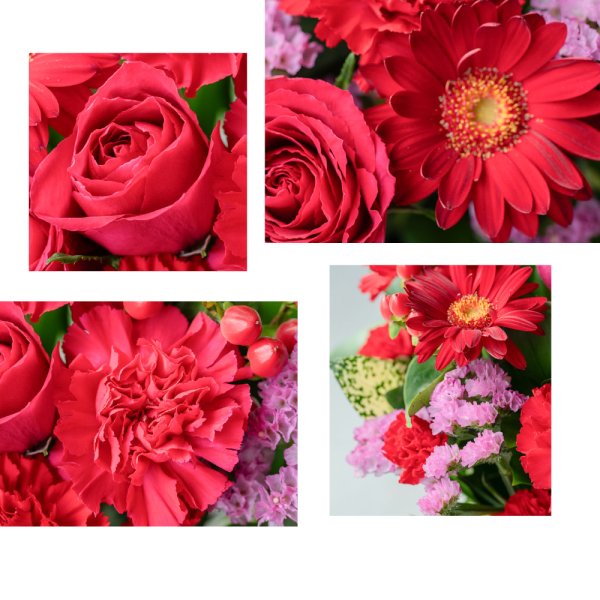☆Maa♡ページです☆花アレンジ4個入り♪ フラワーギフト カラフル