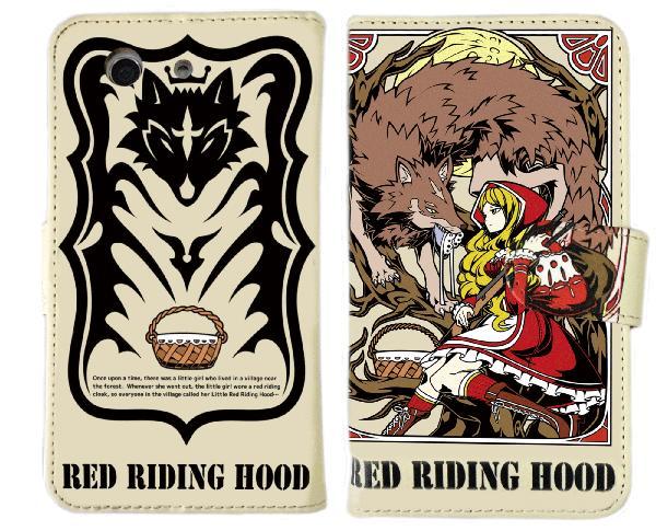 赤ずきんとおおかみ RED RIDING HOOD オリジナルデザイン 手帳型