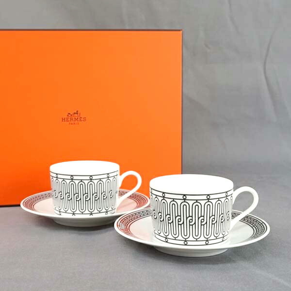 エルメス HERMES カップ&ソーサー 37016P H Deco アッシュ・デコ