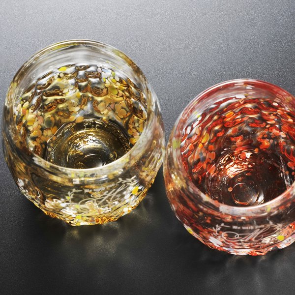 ✨新品未使用✨硝子工芸品 琉球ビードロ硝子 ペアグラス 退職 異動 【在庫限り】 名入れ SXX ペア琉球ガラスセット 沖縄産 琉球