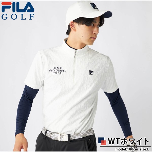 在庫限り】FILA GOLF フィラゴルフ ゴルフウェア ハーフジップ半袖