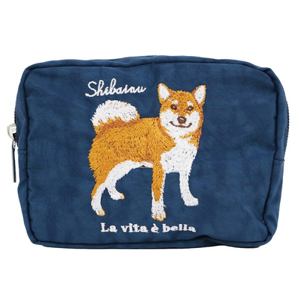 ポーチ アニマル刺繍ポーチ 猫 犬 刺繍 かわいい 女の子 おしゃれ