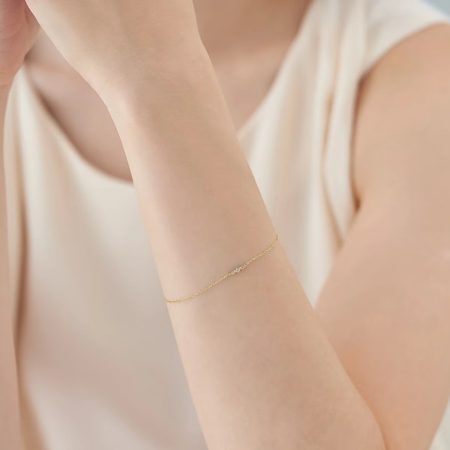 K10 4°C ヨンドシー ブレスレット ホワイトゴールド 無料ラッピング】 ヨンドシー 4℃ ブレスレット K10イエローゴールド
