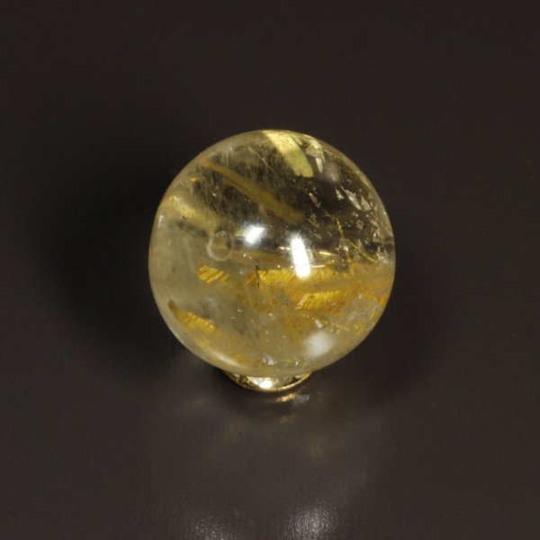 開運ギフト】 高級感あふれる天然石［極太金針のインパクトが凄い］1粒