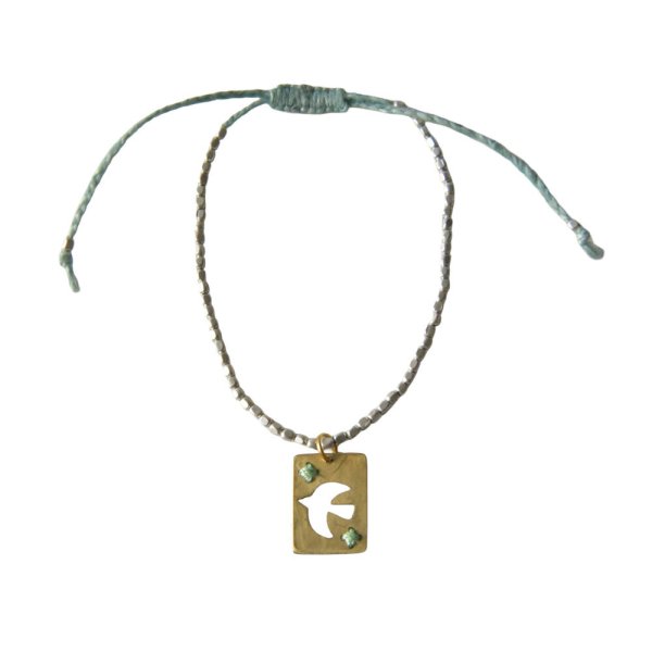 EARTH MADE アースメイド】鳥モチーフ 真鍮 チャーム ブレスレット