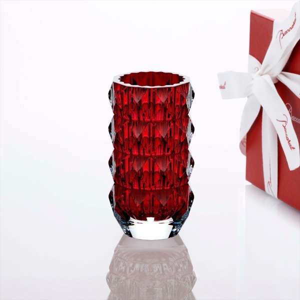 Baccarat バカラ ルクソール ベース Sサイズ ラウンド レッド 15cm 名 