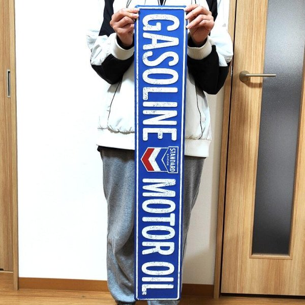 シェブロン 大型 ブリキ看板 モータオイル CHEVRON ロゴ メタルサイン 