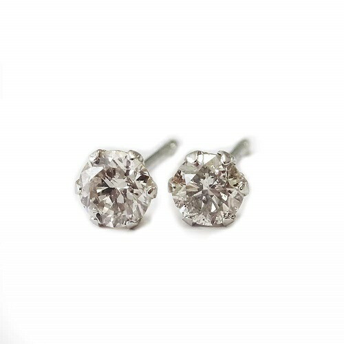 PT プラチナダイヤピアス 天然ダイヤモンド 0.4ct スタッド鑑別書付 