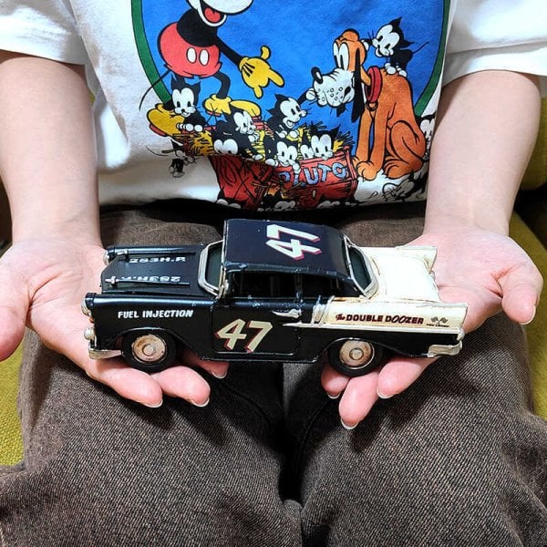 ビンテージカー 車 ノスタルジックデコ CDレーシング ブラック