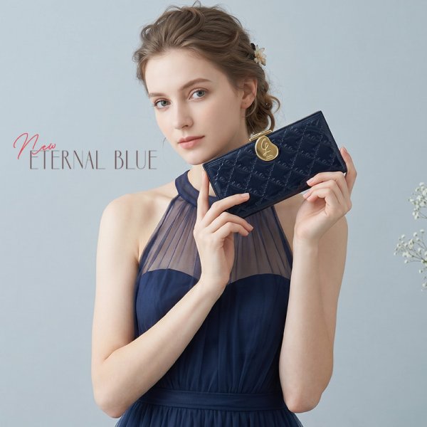 クレリア Clelia レディース 長財布 財布 エナメル がま口 フラップ
