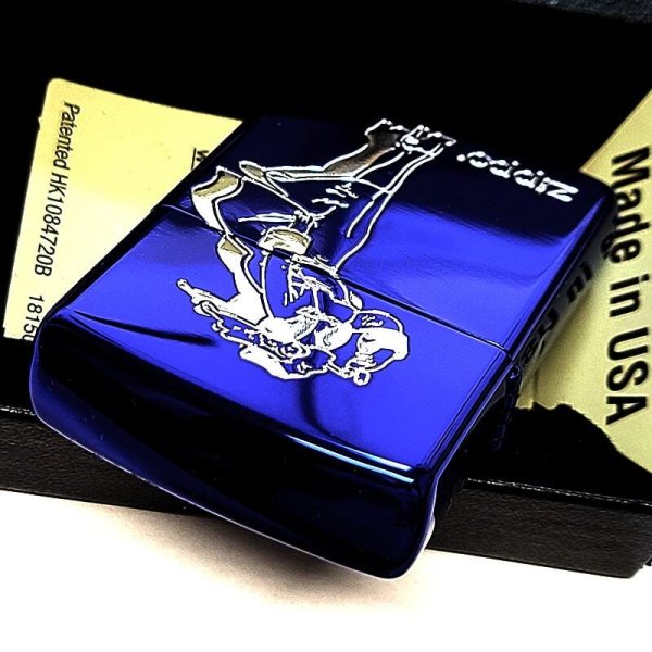 ZIPPO ライター クラシカル ウィンディ ロゴ 彫刻 ジッポ イオンブルー 
