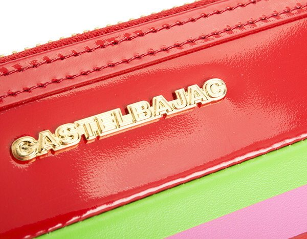 カステルバジャック 財布 長財布 ラウンドファスナー 赤(レッド