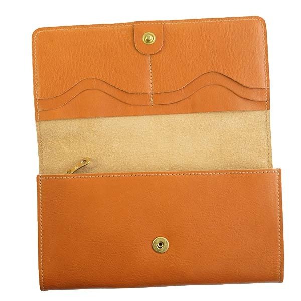 イルビゾンテ IL BISONTE フラップ長財布 C1059 145 CAMEL 本革 