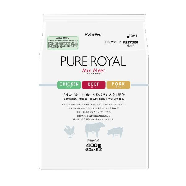 ピュアロイヤル PURE ROYAL ドッグフード ミックスミート セミモイスト