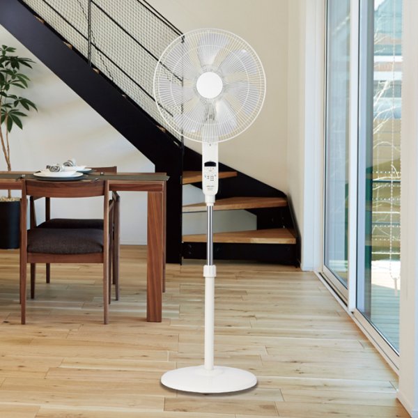 扇風機 DCモーター リビング扇風機 40cm 大型 7枚羽根 リモコン付き 首 