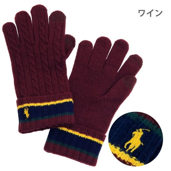 ラルフローレン 手袋 スマートフォン対応 ニット PC0713 RALPH LAURE