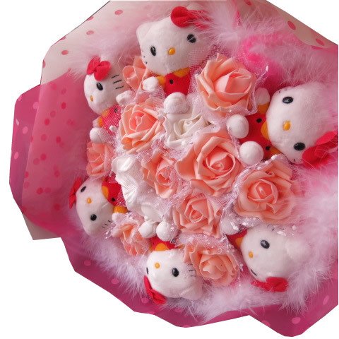 ホワイトデー お返し キティ 花束 フラワーギフト キティいっぱい6個