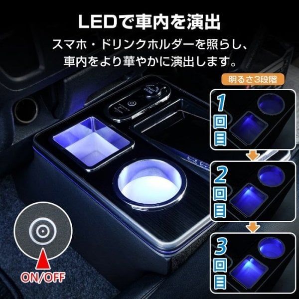 TOYOTA ハイエース 200系(1-8型) HIACE 専用 コンソールボックス