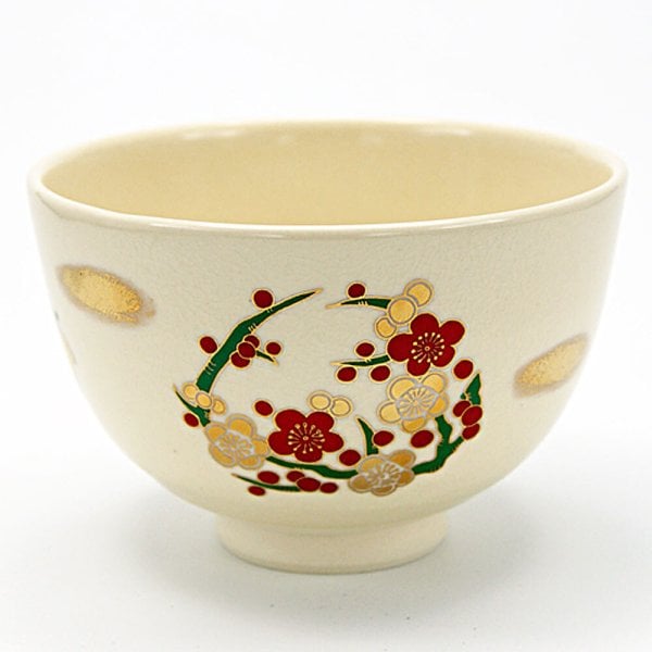 抹茶茶碗 四君子 通年物 茶の湯 お稽古用 茶道具 陶磁器 茶の湯用品