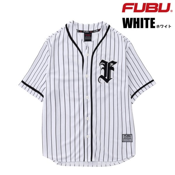 FUBU フブ ベースボールシャツ 半袖 メンズ 速乾 軽量 ブランド ロゴ