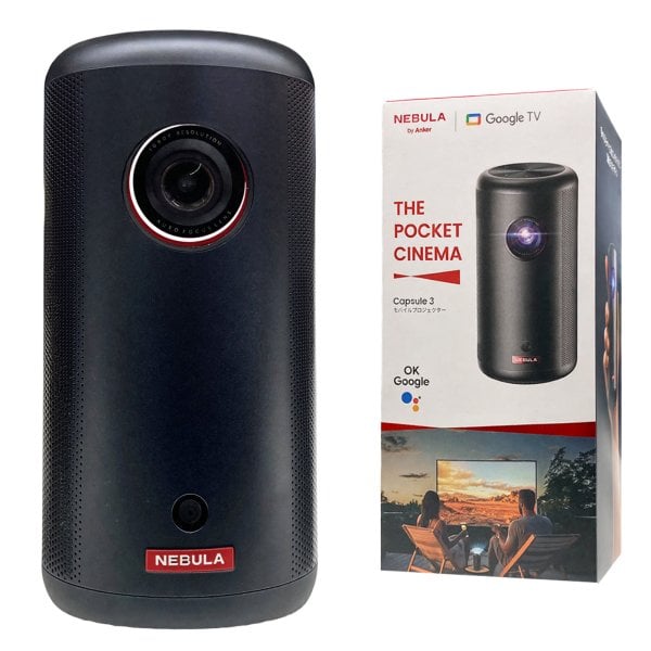 【極美品】Nebula Capsule 3 LANケーブル付 D2425N11 ラッピング無料】Anker Nebula Capsule 3 モバイルプロジェクター