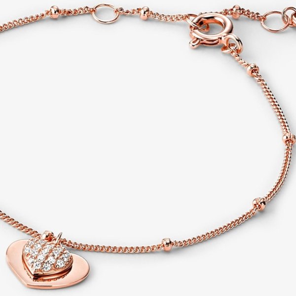MICHAEL KORS マイケルコース パヴェ ハートチャーム ブレスレット 