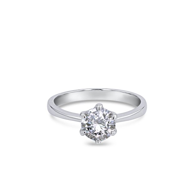 MUZE JEWELRY リング 直径6.5mm（1.0ct相当) K18 プラチナ 仕上げ