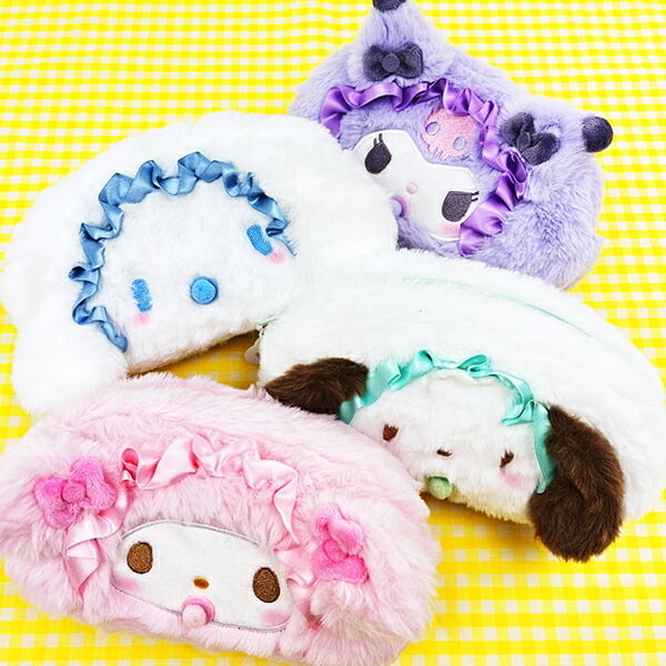 「LIZ LISA×シナモロール」ぬいぐるみフェイスポーチ（ポシェット） サンリオ ベビーシナモロール ぬいぐるみフェイスポーチ シナモン