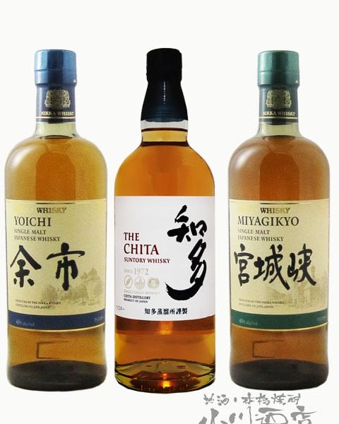 ☆ 送料無料 ☆ ウイスキー 余市 + 宮城峡 + 知多 700ml×3本セット