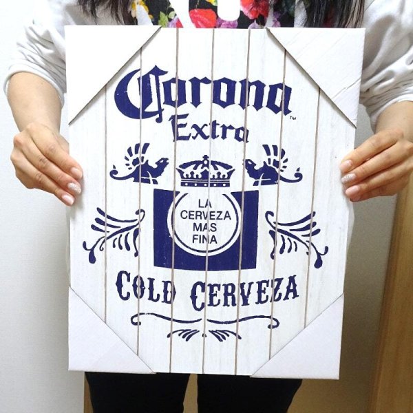 木製看板 コロナ ウッデンサインボード CORONA EXTRA PLANK 