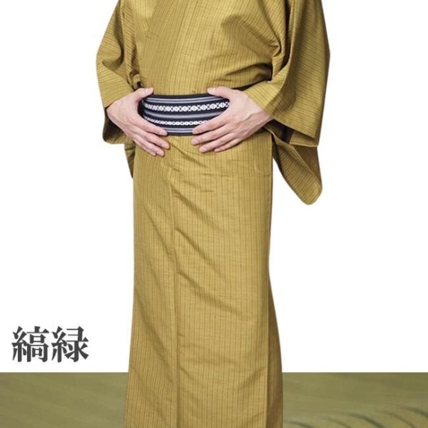 着物 男物 メンズ 洗える紬風 おしゃれ縞 袷 PO-69 着物 単品 S/M/L/LL