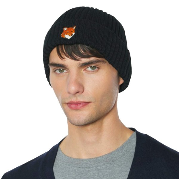 Maison Kitsune フォックスヘッド ビーニー ニット帽 メゾンキツネ MAISON KITSUNE ニット帽 フォックスヘッド ビーニー