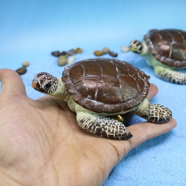 海亀 置物 リアル ウミガメ オブジェ 樹脂製 動物 フィギュア 水槽