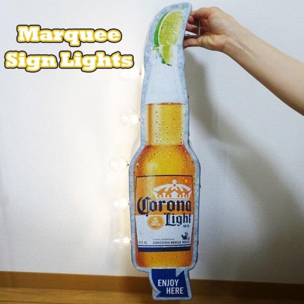 マーキーサインライト CORONA LIGHT 看板 ガレージグッズ 電飾看板 