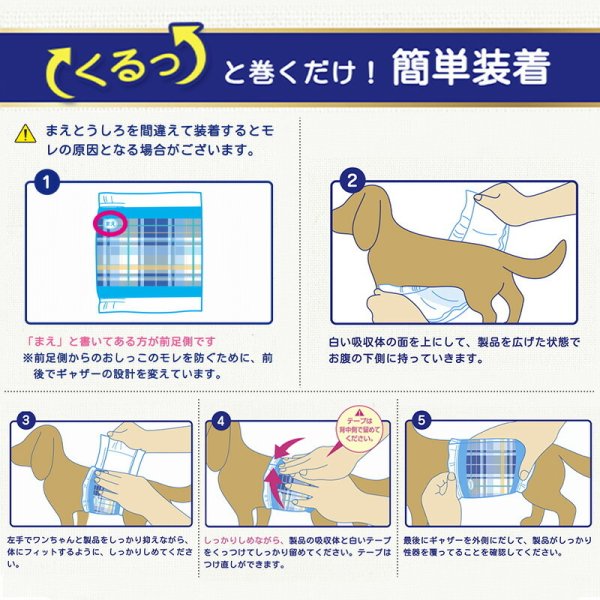 小型犬 中型犬用 ユニチャーム マナーウェア 男の子用 Mサイズ 4種の