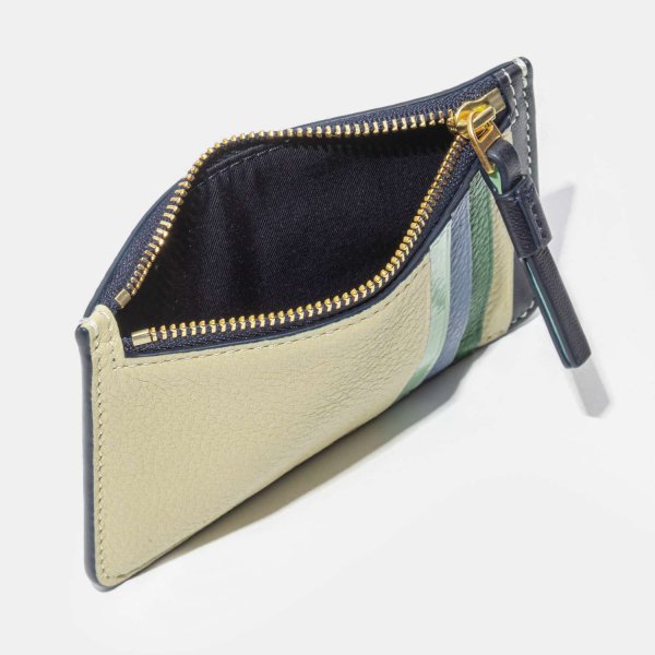 トリーバーチ TORY BURCH Perry ペリー COLOR-BLOCK TOP-ZIP CARD CASE