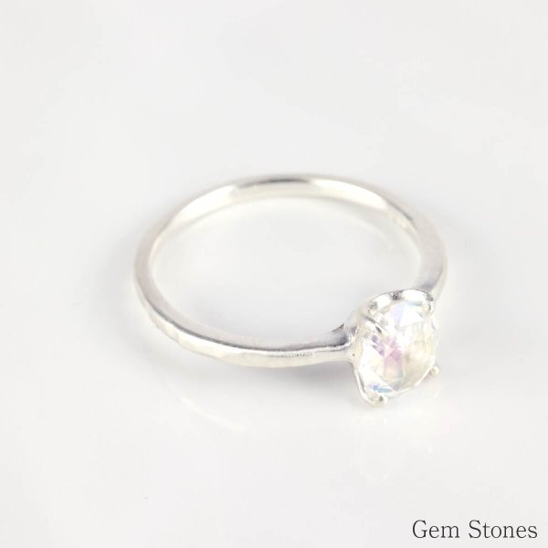 高品質 ラブラドライト 0.83ct シルバー リング レディース シンプル