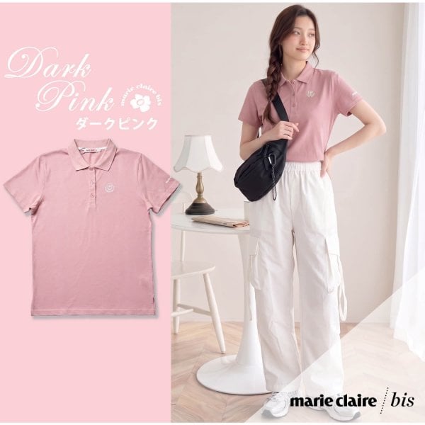 marie claire bis 半袖 ポロシャツ レディース マリクレール ビス 脇汗
