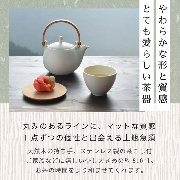 SALIU 結 土瓶 急須 600 おしゃれ 日本製 茶こし 付き LOLO ロロ美濃焼