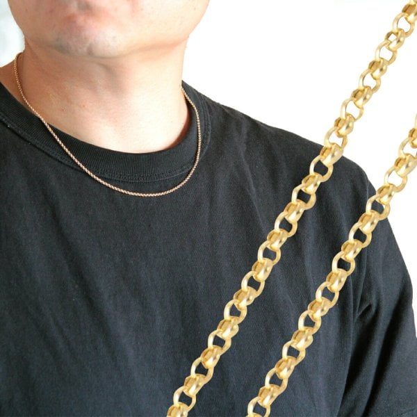 ネックレス チェーン メンズ K18YG チェーンネックレス 18金 50cm 長さ