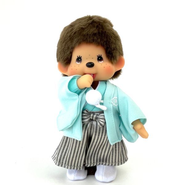 モンチッチ ぬいぐるみ 紋付袴 男の子 Sサイズ 着物 セキグチ ブルー